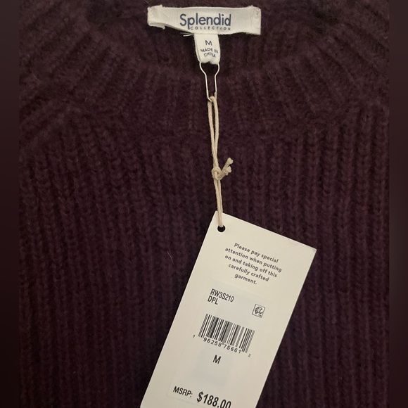 Splendid Dark Maroon Sweater NWT - Picture 4 of 6